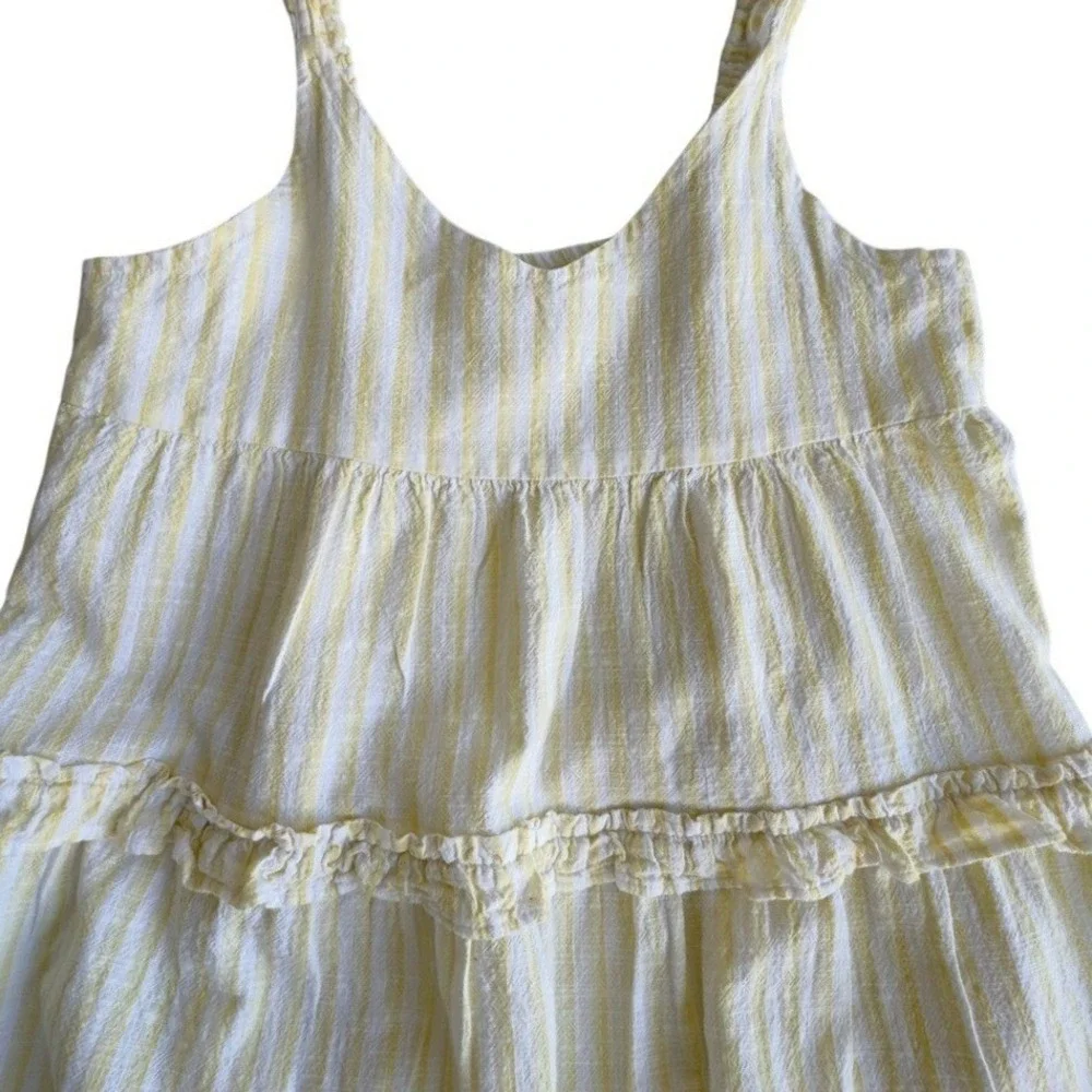 Treasure & Bond Striped‎ Yellow and White Sundress Size Large Child